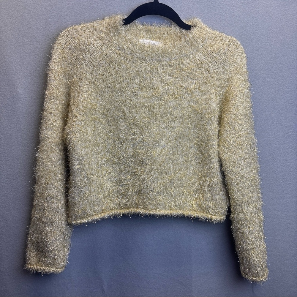 Zara Beige Textured Crew Neck‎ Sweater